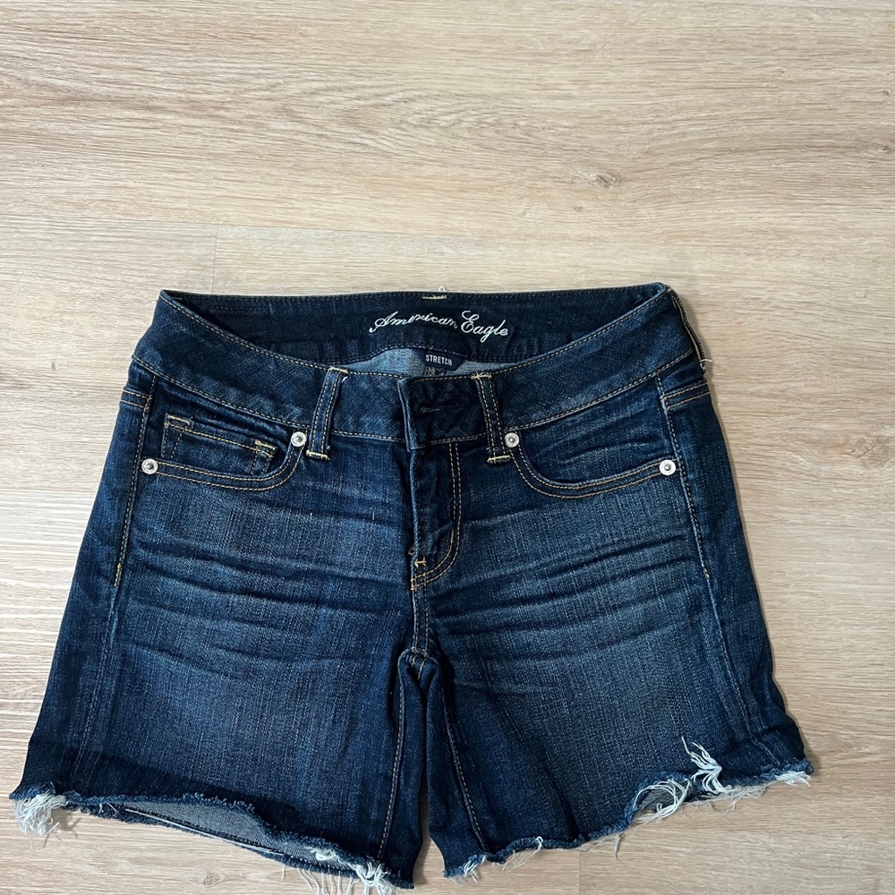 American Eagle Outfitters Women's Deep Indigo Jean Shorts
